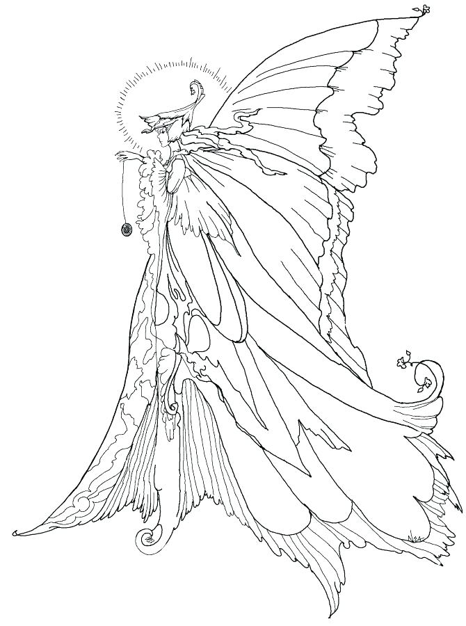 Realistic Fairy Coloring Pages at GetDrawings | Free download