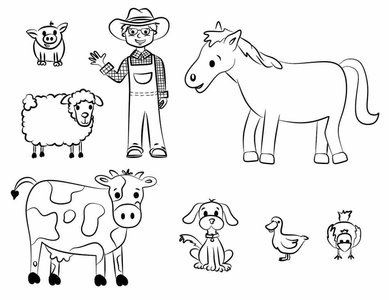 10 Realistic Farm Animal Coloring Pages for Creative Kids