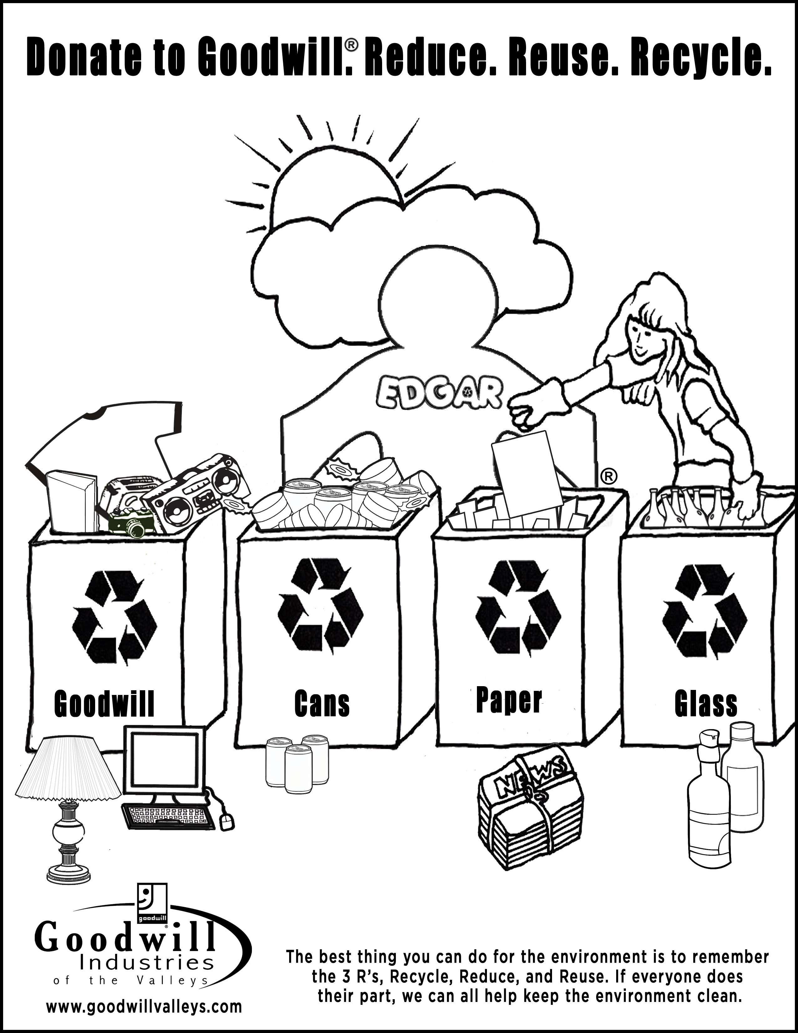 Reduce Reuse Recycle Printable Template