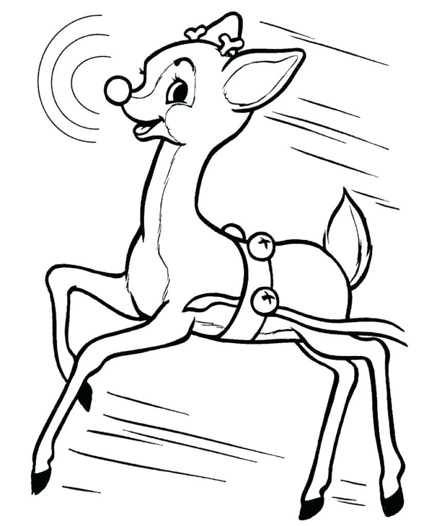 Reindeer Cartoon Coloring Pages at GetDrawings Free download