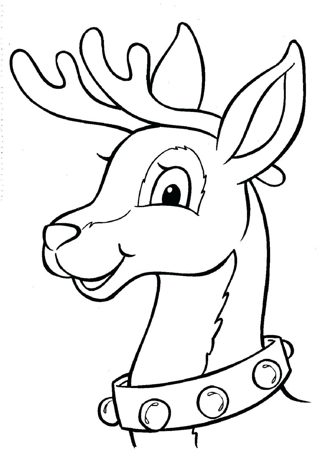 Reindeer Coloring Pages Free at GetDrawings | Free download