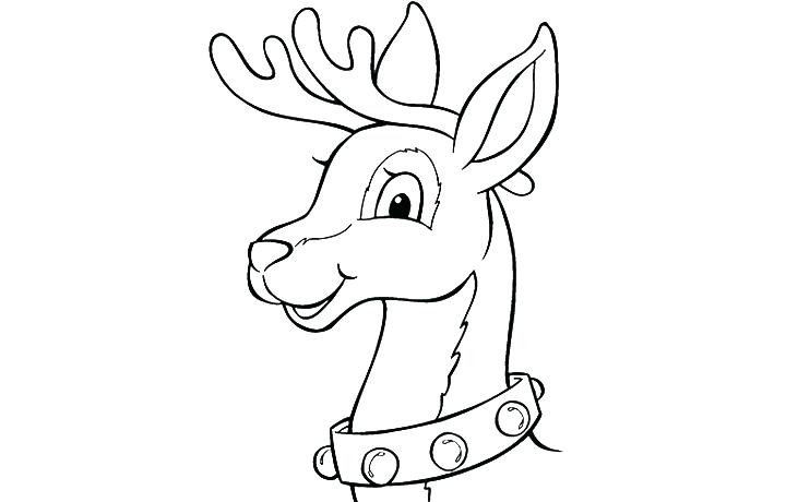 Reindeer Face Coloring Pages At Getdrawings Free Download