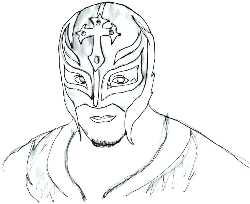 Rey Mysterio Mask Coloring Pages at GetDrawings | Free download