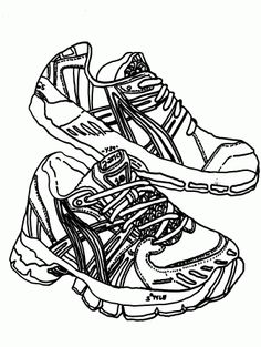 Running Shoe Coloring Page At GetDrawings | Free Download