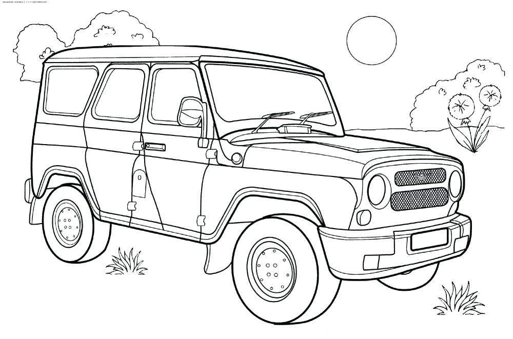 Safari Jeep Coloring Page at GetDrawings | Free download