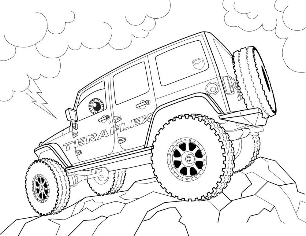 Safari Jeep Coloring Page At Getdrawings Free Download