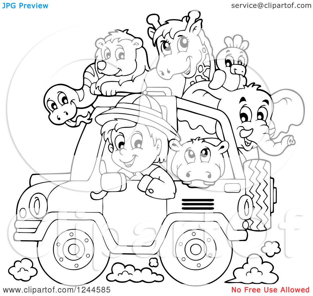 Safari Jeep Coloring Page at GetDrawings | Free download