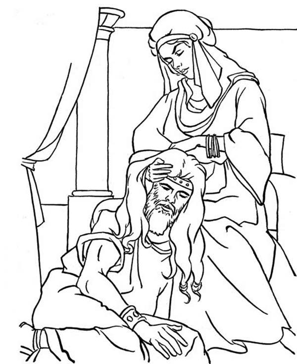 Samson And Delilah Coloring Page Coloring Pages