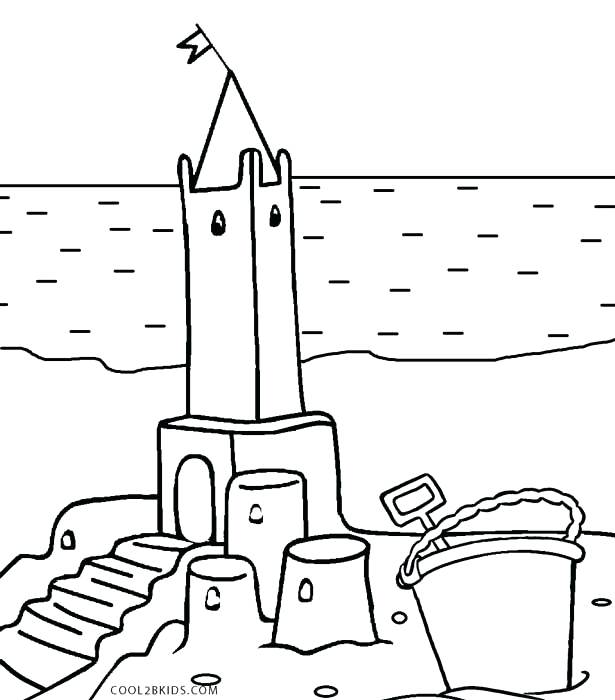 615x700 Printable Castle Coloring Pages For Kids Sand Castle Coloring.