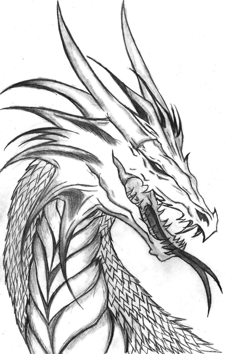 Scary Dragon Coloring Pages at GetDrawings | Free download