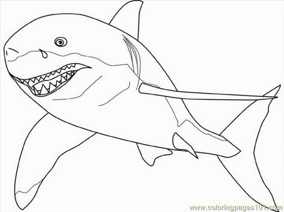 Scary Shark Coloring Pages At Getdrawings Free Download