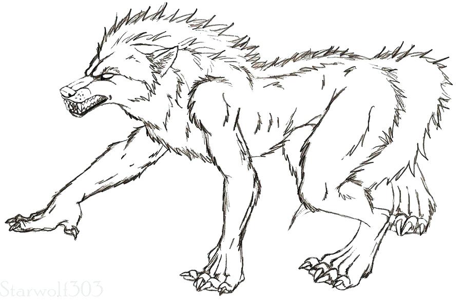 Scary Wolf Coloring Pages At Getdrawings Free Download