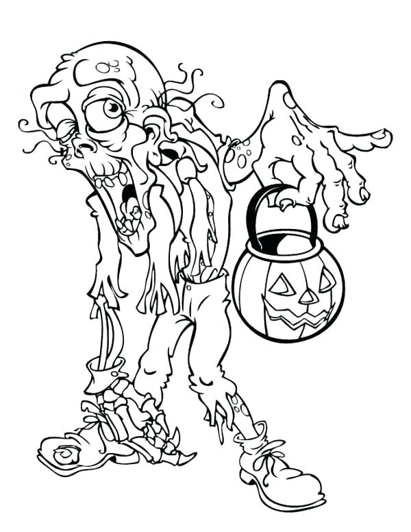 Scary Zombie Coloring Pages at GetDrawings | Free download