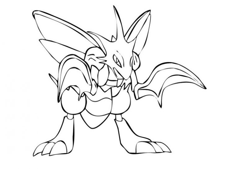 728x545 Scyther Pokemon Coloring Coloring Pages Kids.