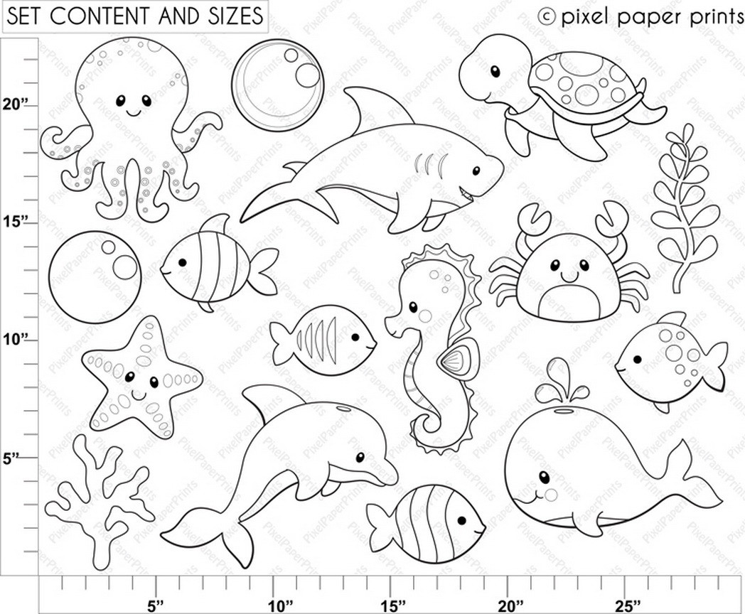 Sea Animals Coloring Pages To Print at GetDrawings Free download