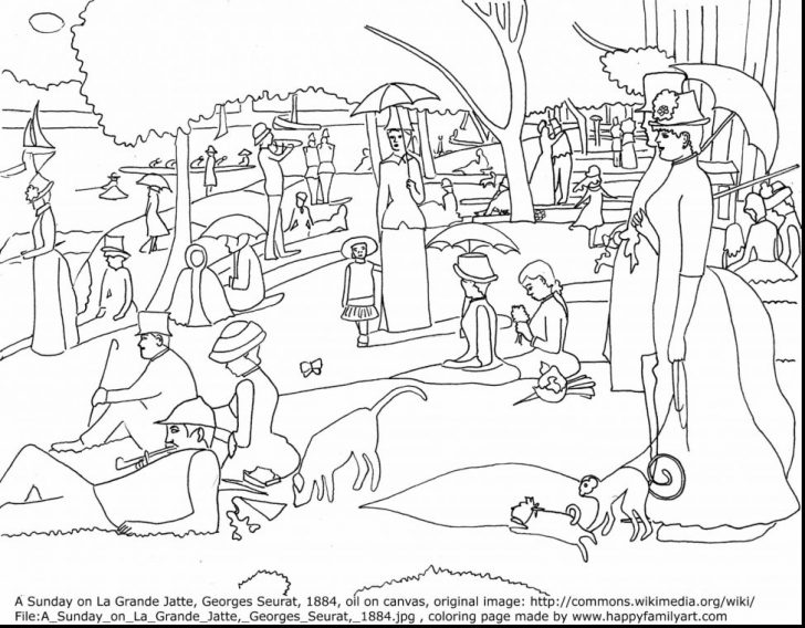 Seurat Coloring Pages at GetDrawings | Free download
