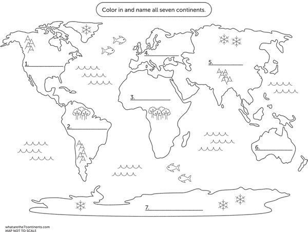 Seven Continents Coloring Page at GetDrawings | Free download