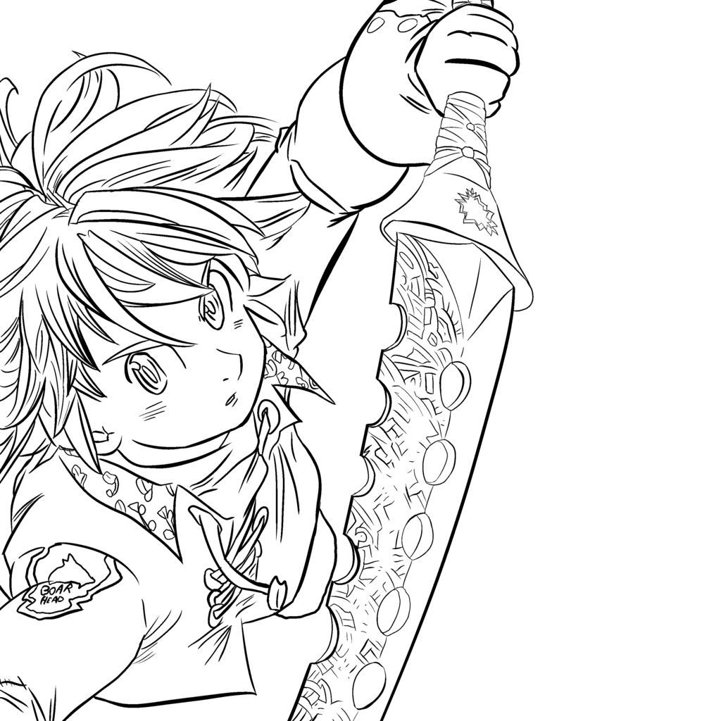 18 Meliodas Coloring Pages - Printable Coloring Pages