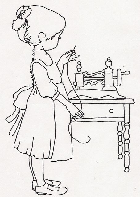 Sewing Machine Coloring Coloring Pages