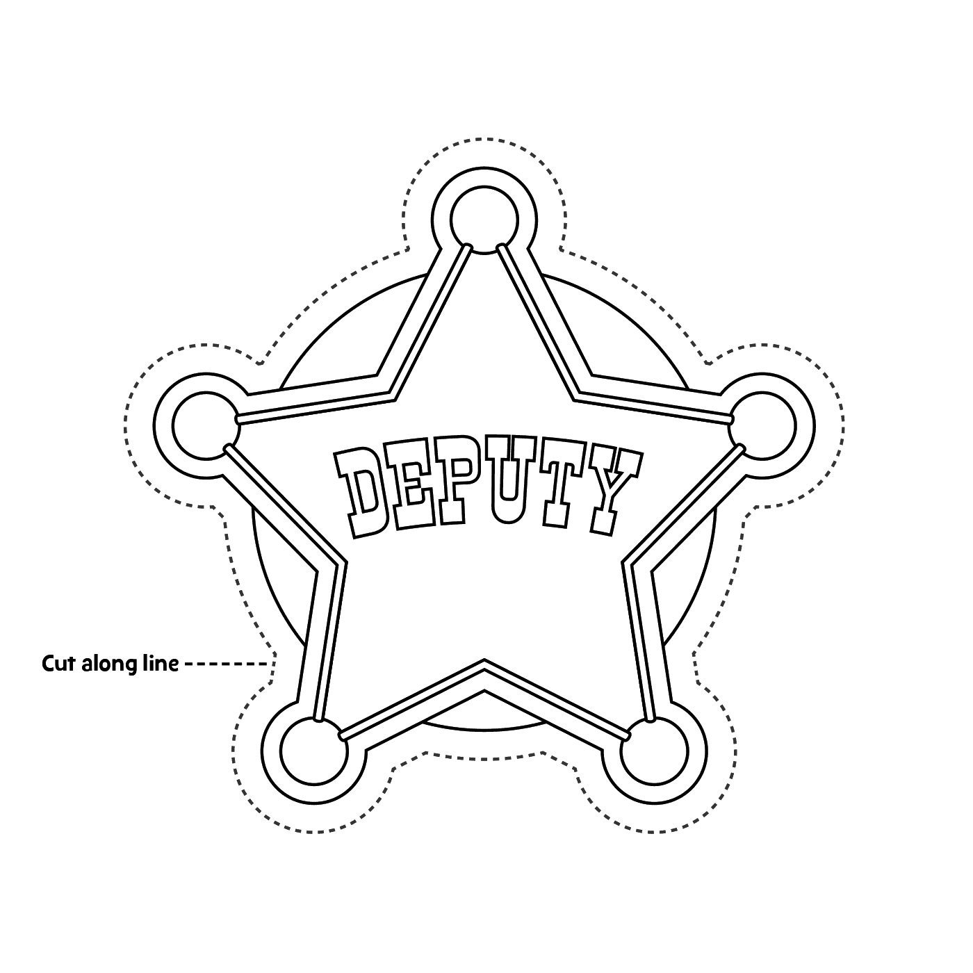 Sheriff Badge Coloring Page at GetDrawings Free download