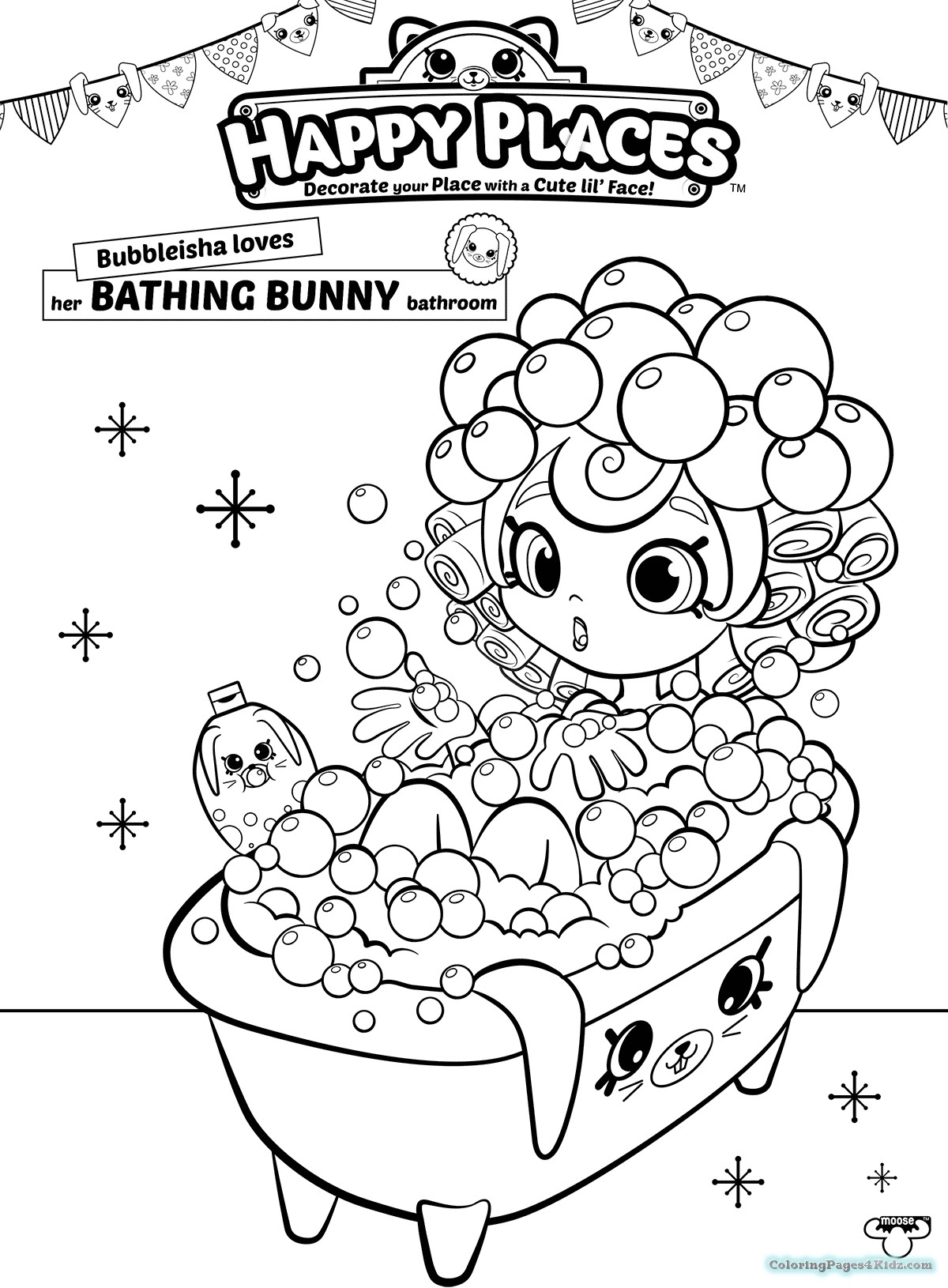 shopkins coloring shoppies shopkin bubbleisha colouring happy shoppie printable bathing places bath sheets para colorear bunny place easter imagenes bubble