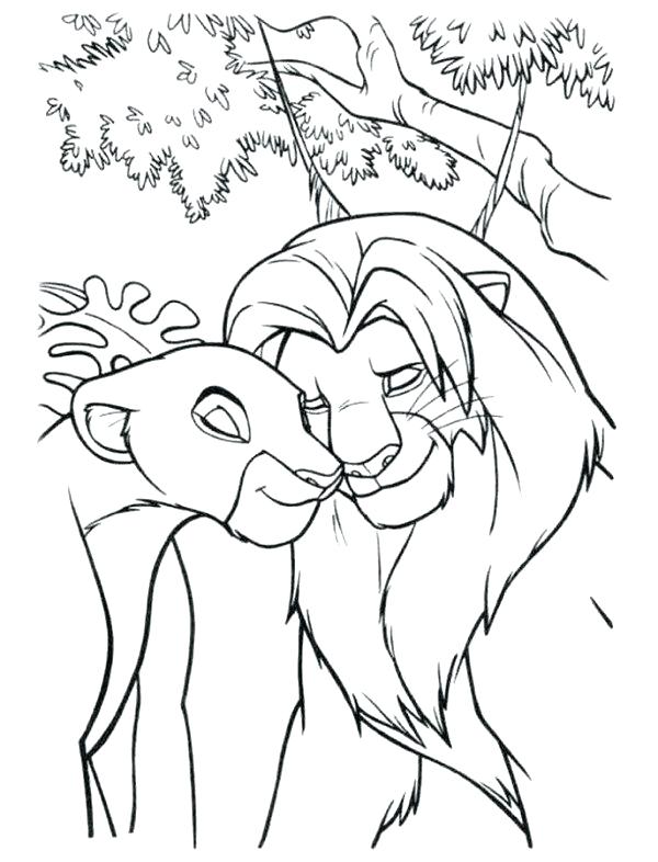 Simba And Nala Coloring Pages At Getdrawings Free Download