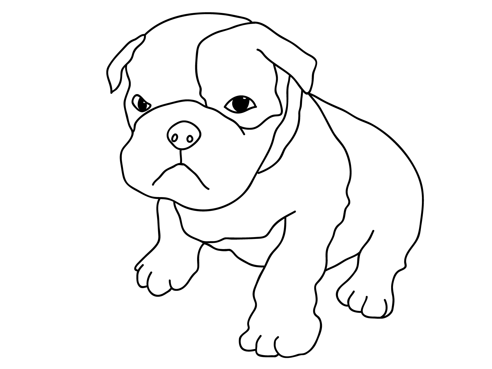 Simple Dog Coloring Pages at GetDrawings | Free download