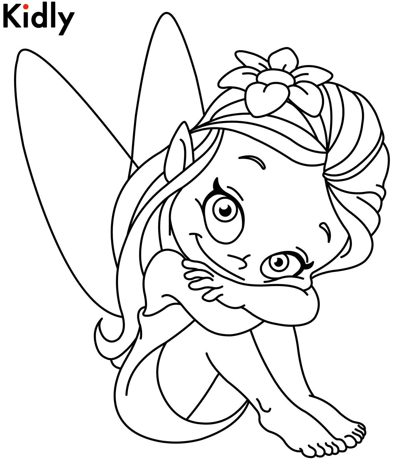 Simple Fairy Coloring Pages At GetDrawings Free Download