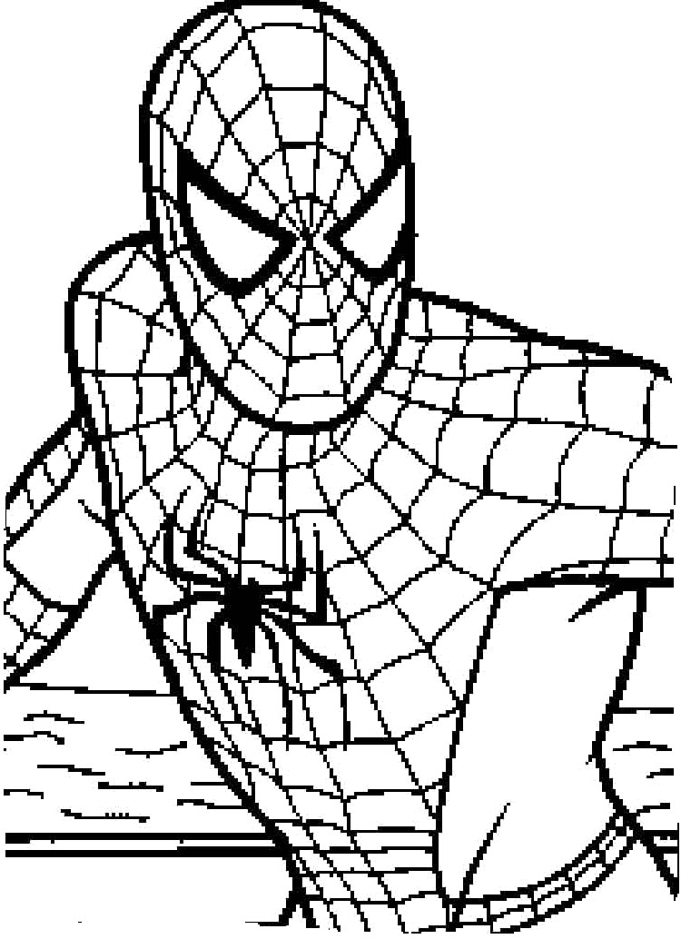 New Full Size Spiderman Coloring Pages for Kindergarten