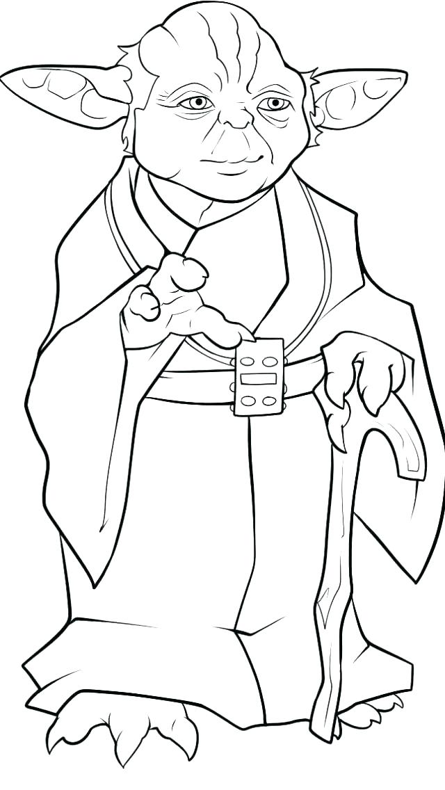 The best free Yoda coloring page images. Download from 336 free