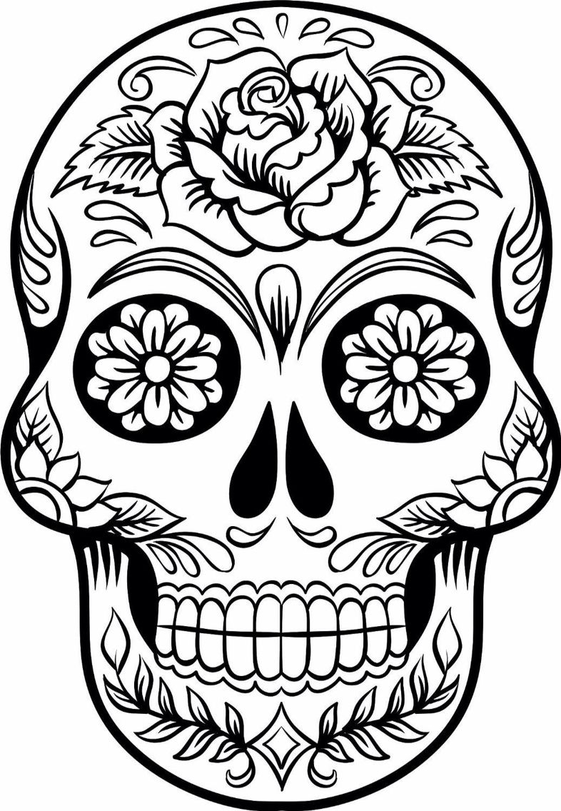 Skeleton Face Coloring Page At Getdrawings Free Download