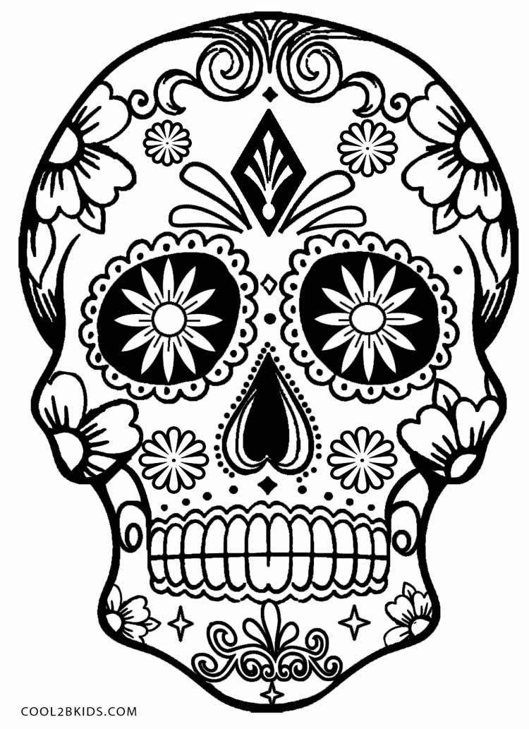 Skull Head Coloring Pages At Getdrawings Free Download