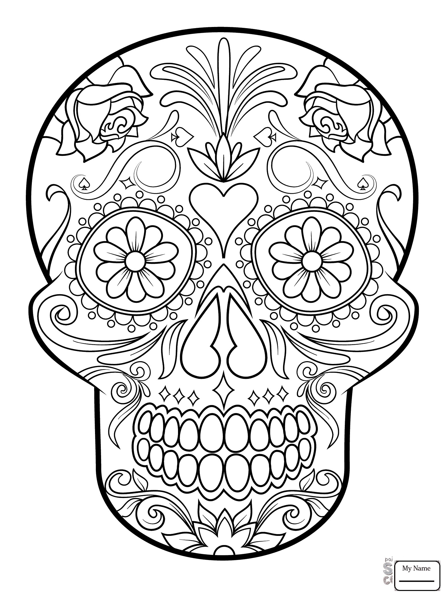 Skull Mandala Coloring Pages At Getdrawings Free Download