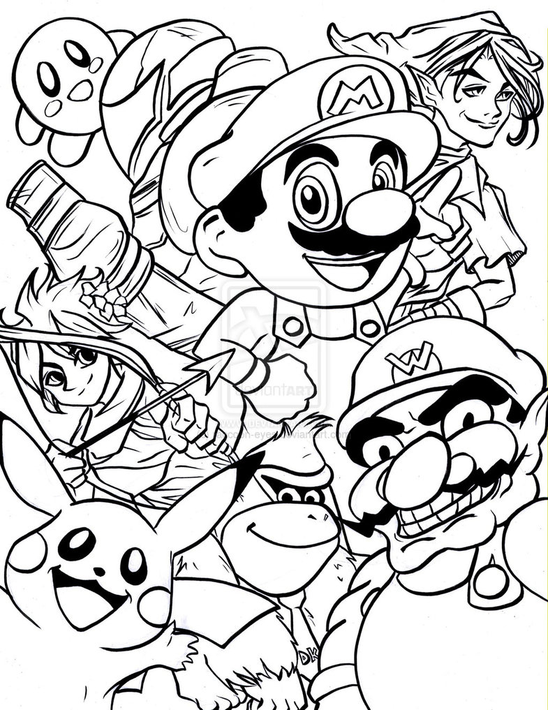 Smash Brothers Coloring Pages At GetDrawings Free Download