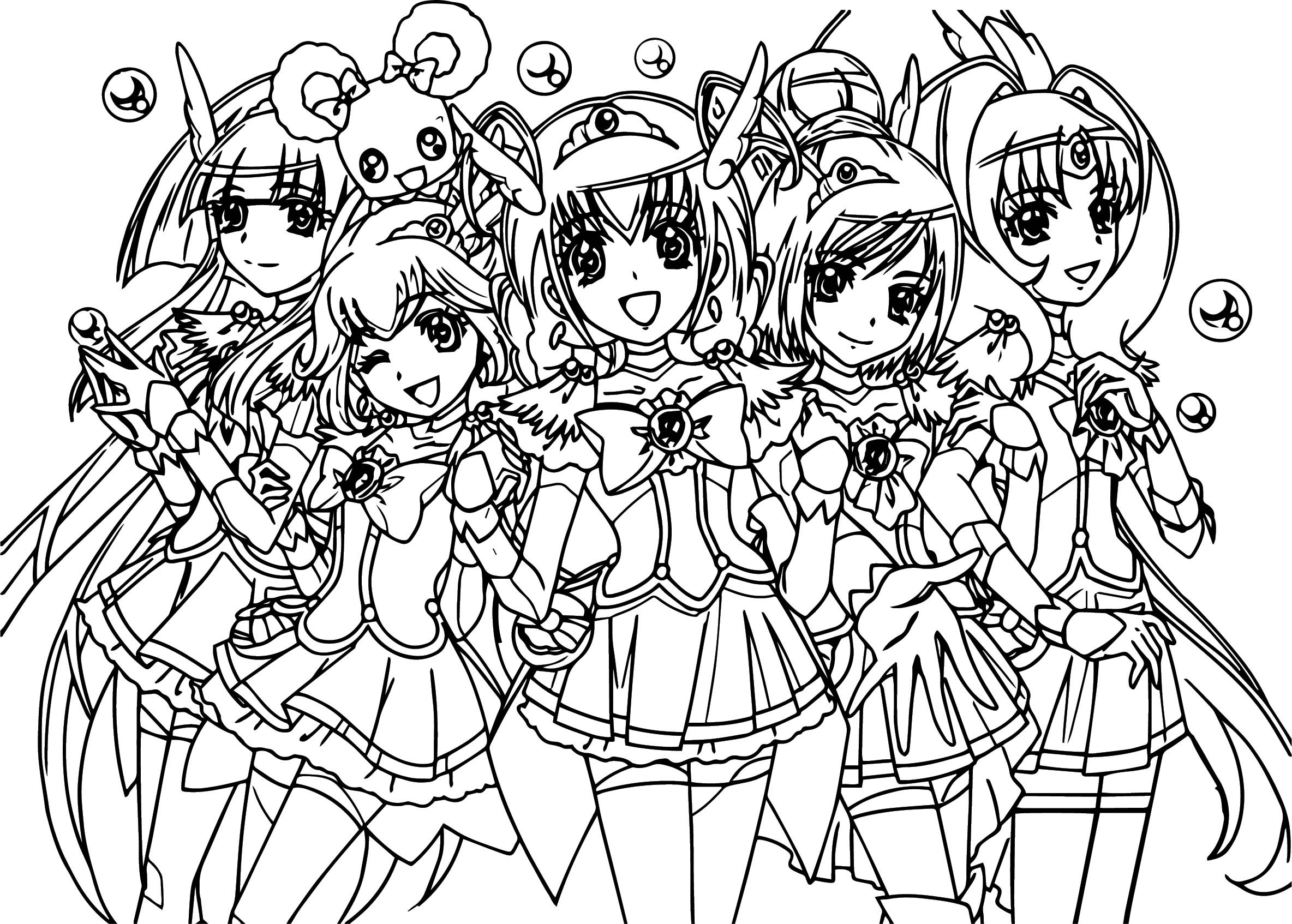 Gallery of Suite Precure Coloring Pages.