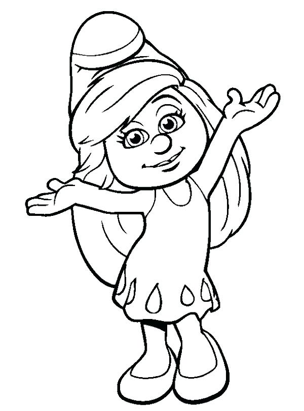 600x813 Smurfette Coloring Pages Coloring Page Smurfs Coloring Pages.