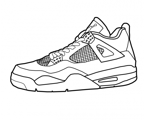 Sneaker Coloring Page At Getdrawings Free Download