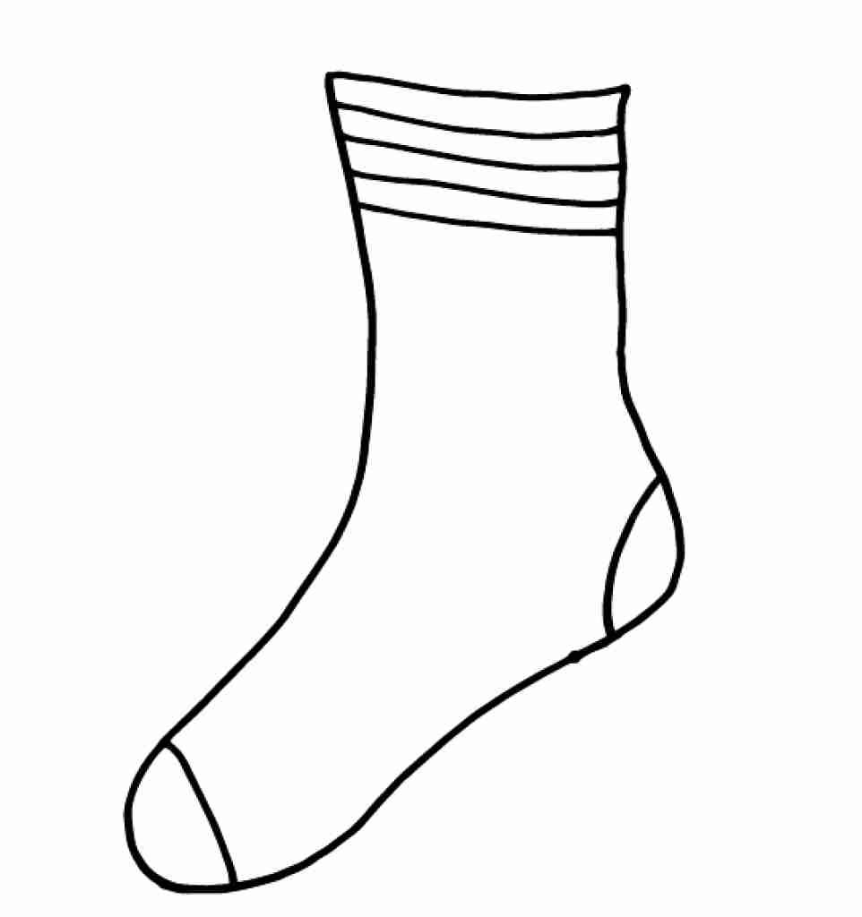 Sock Coloring Page At GetDrawings Free Download