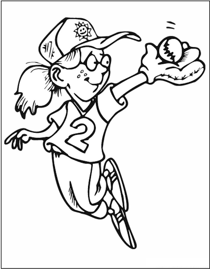 Softball Coloring Pages Printable at GetDrawings Free download