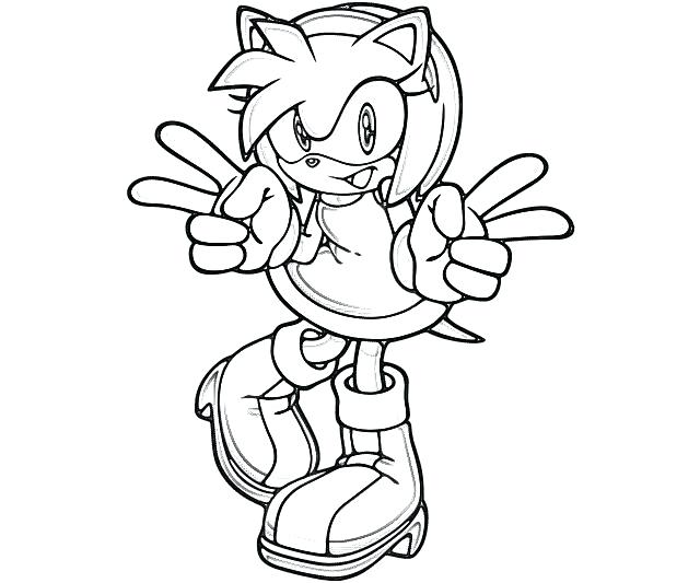 Sonic Amy Coloring Pages at GetDrawings | Free download