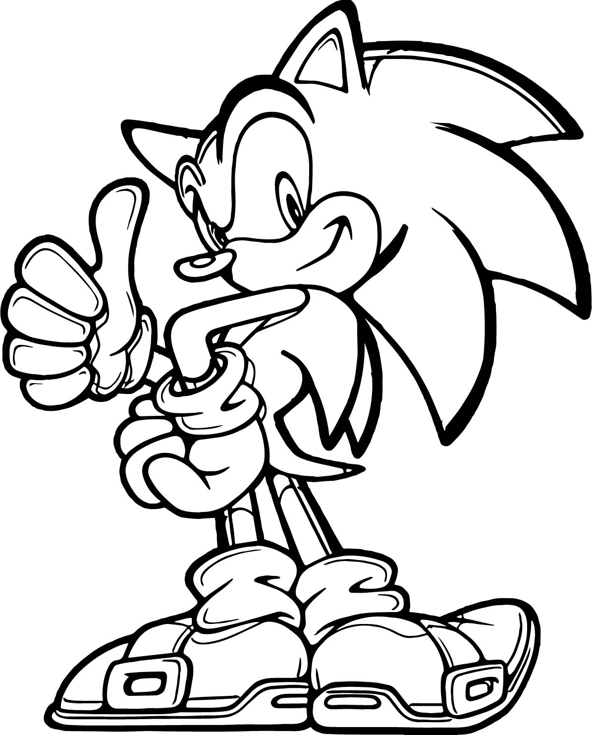 822 Simple Sonic Boom Coloring Pages with Animal character