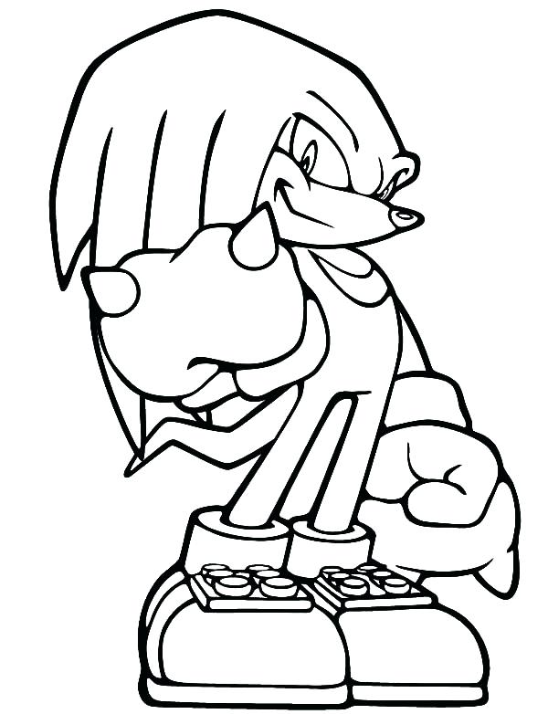 Sonic Knuckles Coloring Pages At Getdrawings Free Download