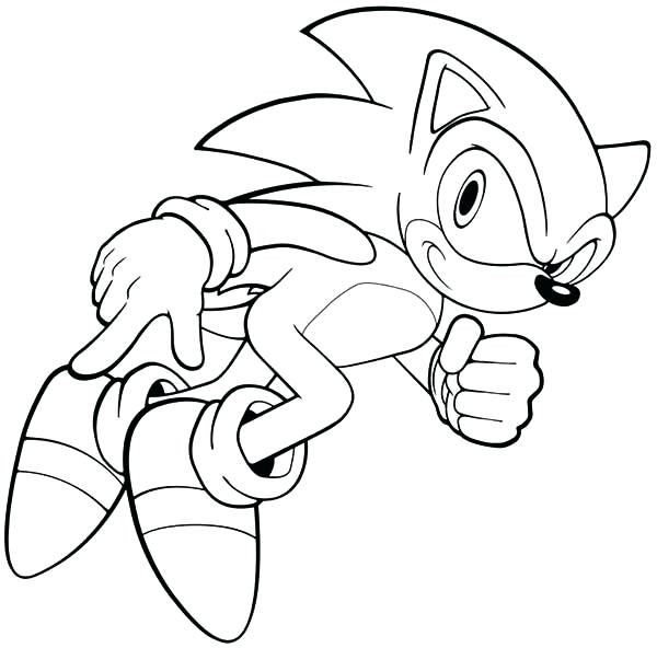 Sonic Running Coloring Pages at GetDrawings | Free download