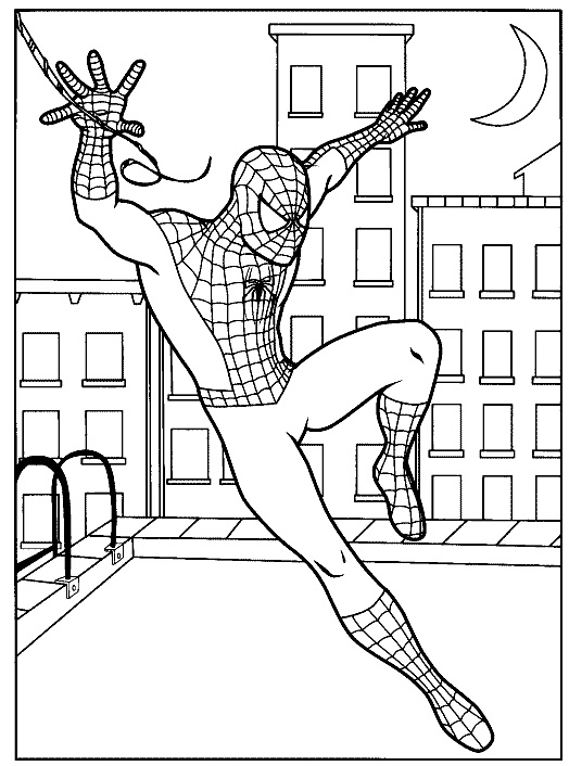 Spiderman coloring pages on