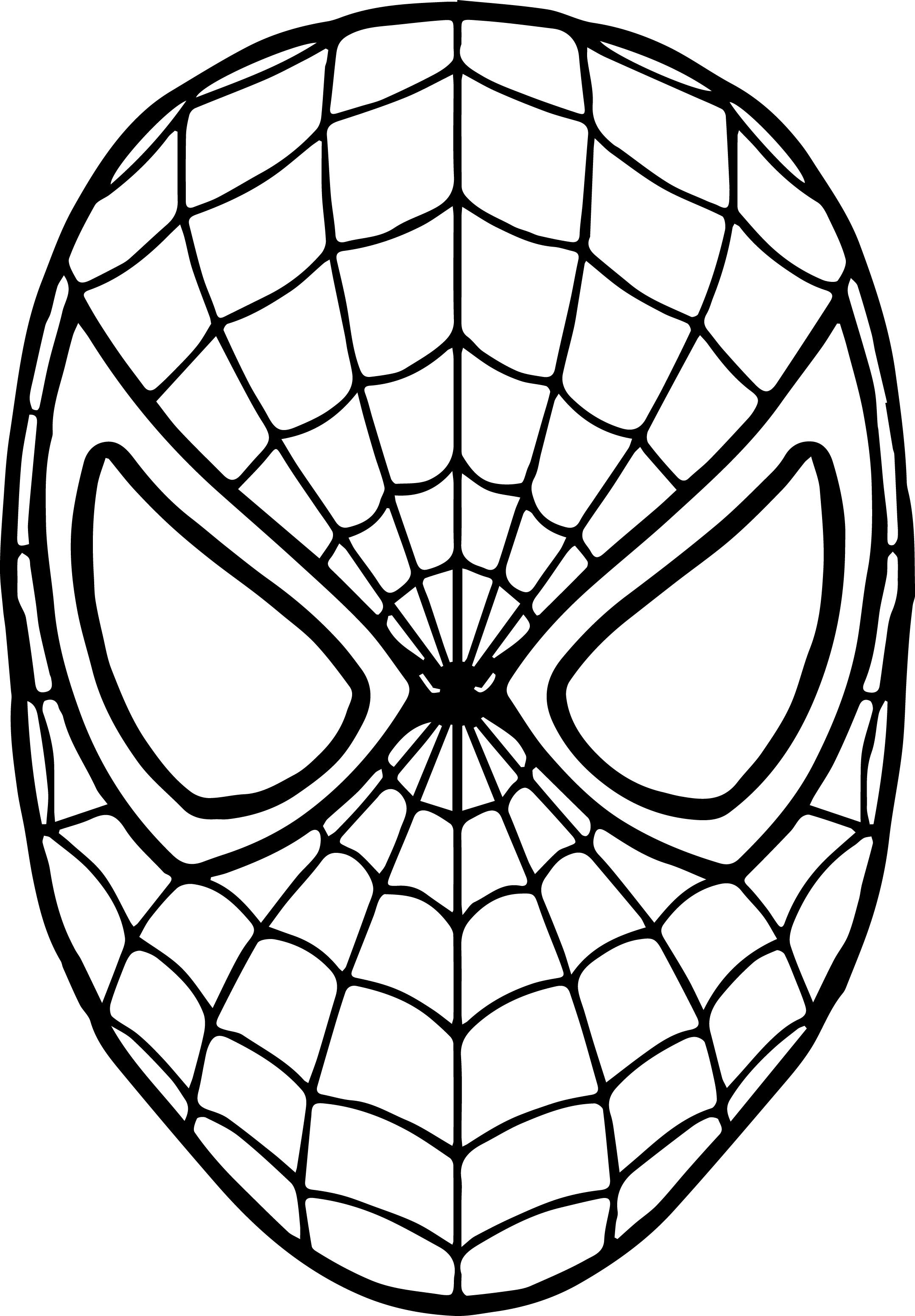 Spiderman Mask Coloring Page At GetDrawings Free Download