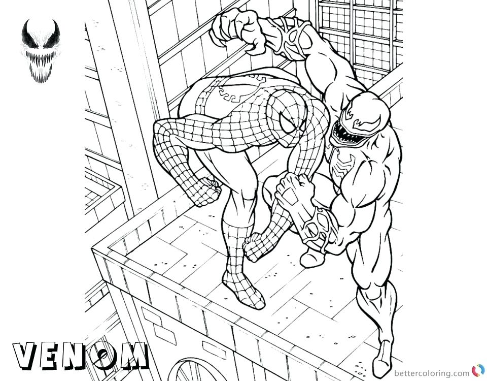 Spiderman Vs Venom Coloring Pages at GetDrawings   Free download