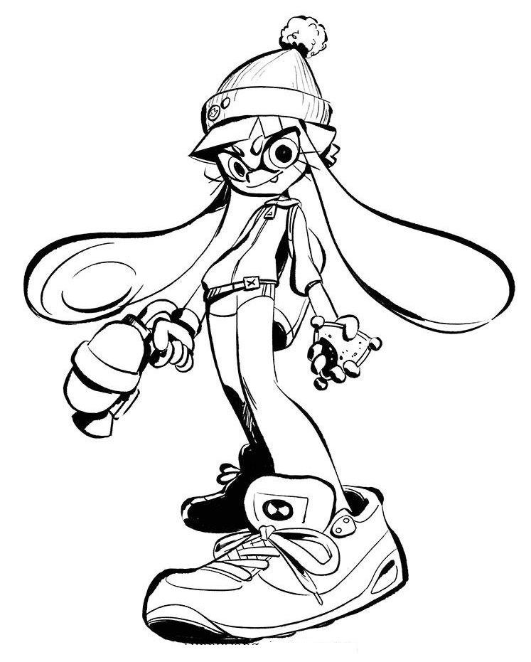 The Best Free Splatoon Coloring Page Images Download From