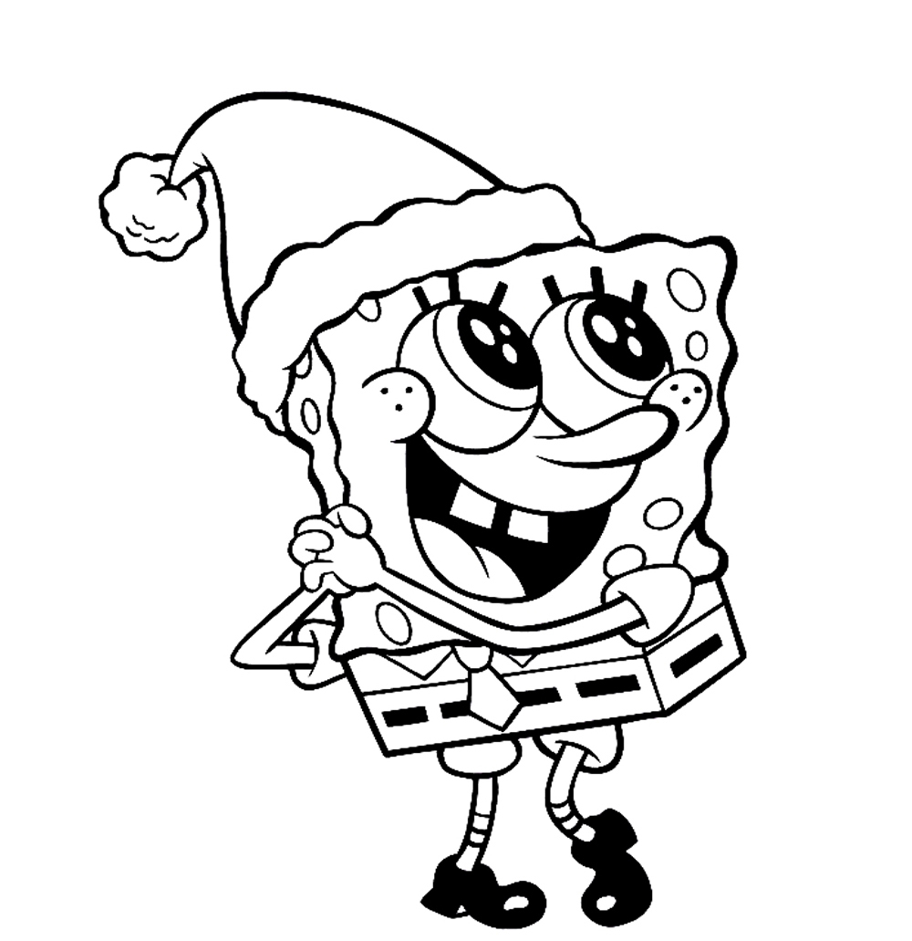 spongebob and patrick christmas coloring pages at