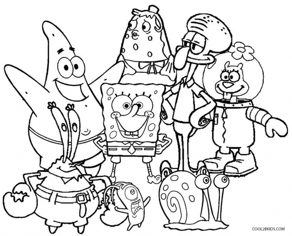 Free Printable Spongebob Squarepants Coloring Pages For Kids