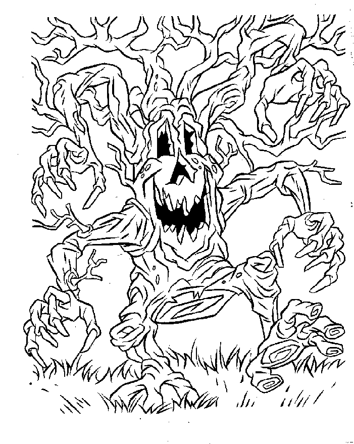 Spooky Halloween Coloring Pages Printable at GetDrawings | Free download